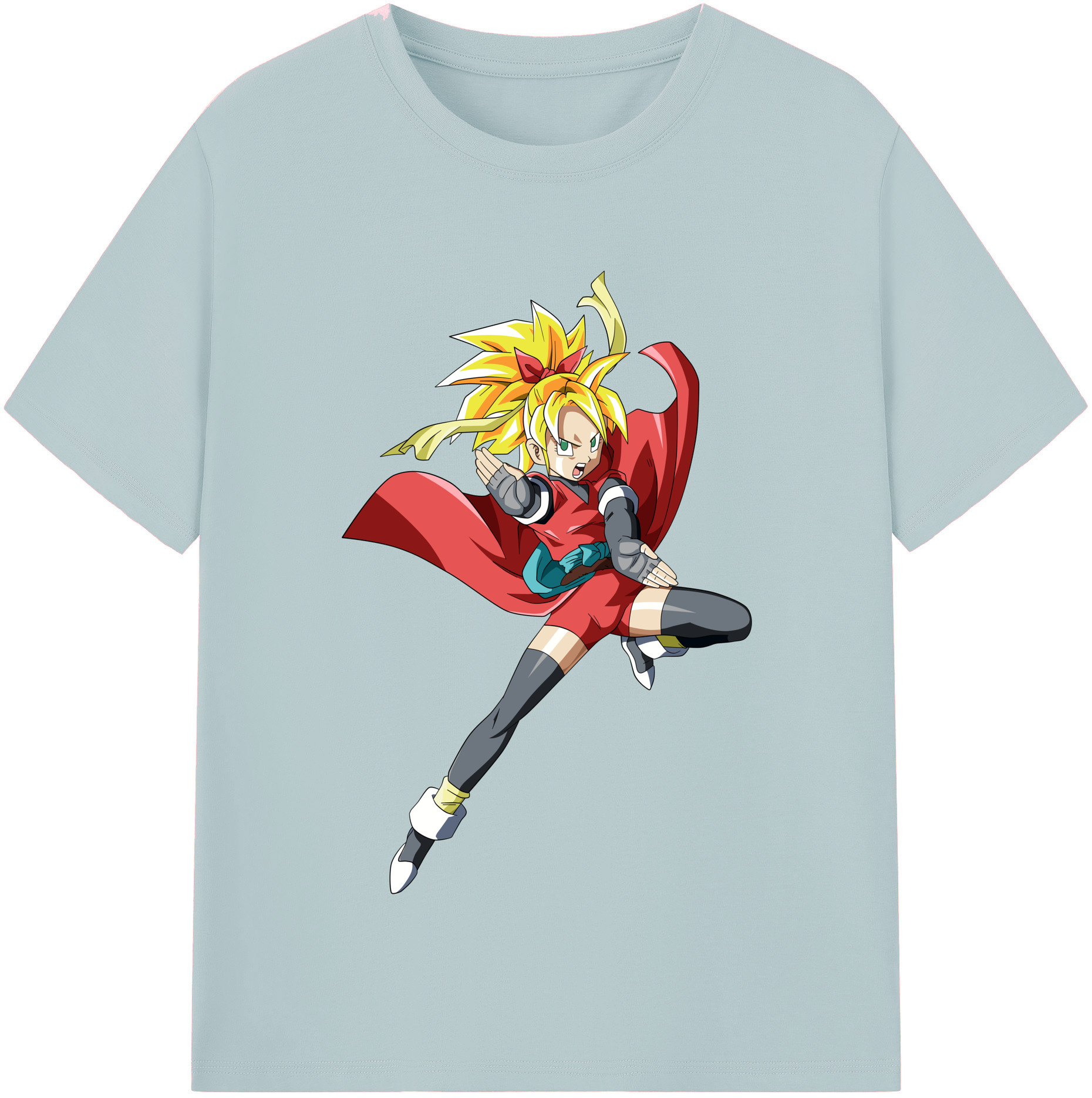 （画像用） ドラゴンボール カリフラ DRAGON BALL Caulifla 綿100％半袖Tシャツ（フロントプリント）